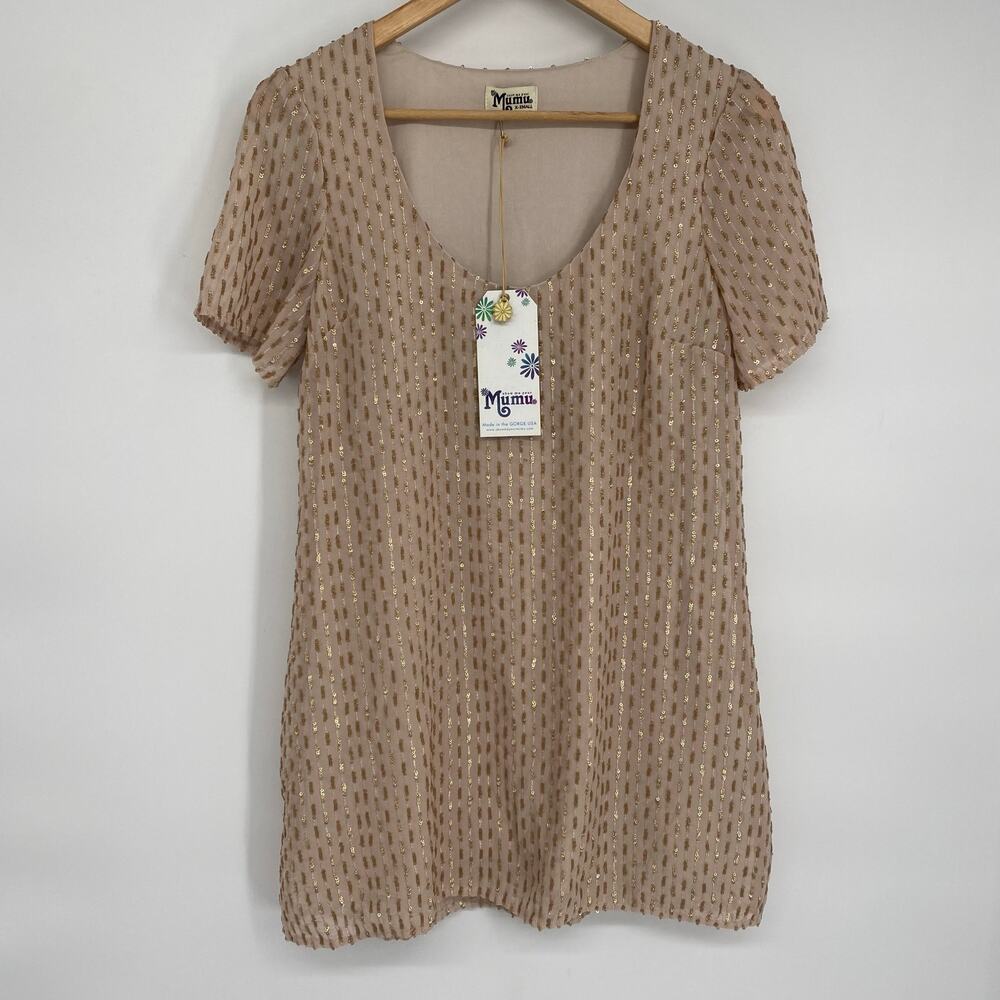 Show Me Your Mumu Sequin Shift Demi Dress Blush Sparkly Cocktail Date Night XS
